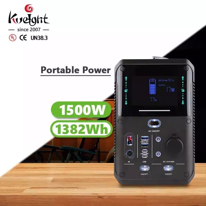 Электростанция портативного лития электропитания 1500W накопления энергии LiFePO4 портативная